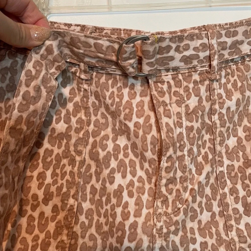 Anthropolgie The Wanderer Pants Leopard/Cheetah Print 28 Cream/Tan - Picture 7 of 10
